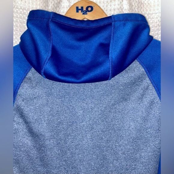 Women’s NIKE hooodie Therma-Fit gray and blue with waist drawstring size XS - Picture 7 of 11